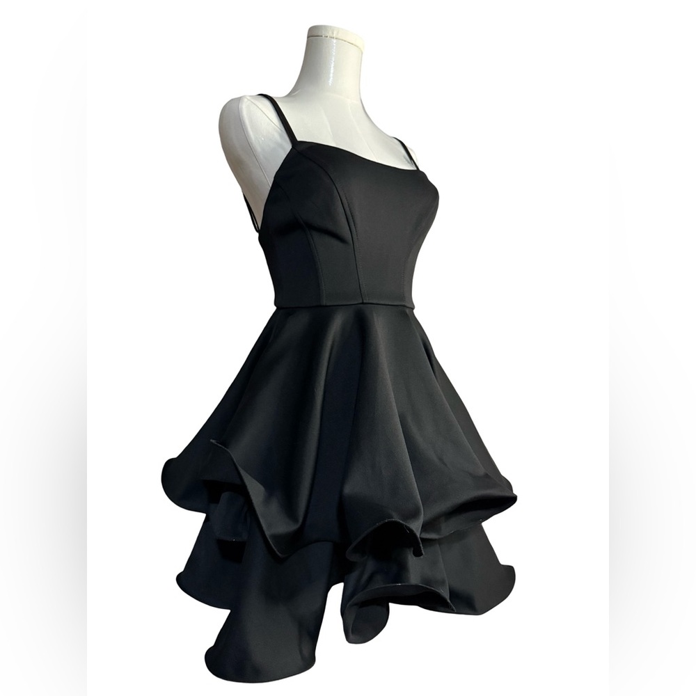 Asos Premium Square Neck Layered Mini Prom Dress w/ Wired Hem Size 0